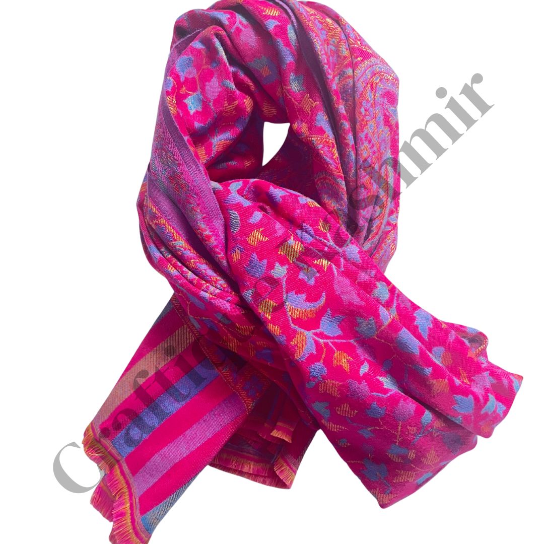 Pink Colored | Paisley Design | Woolen Kani Shawl | Ladies Winter Wear