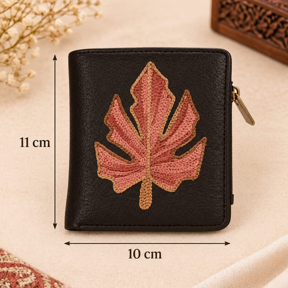 Premium Unisex Wallet | kashmiri Embroidered | Deep Expresso