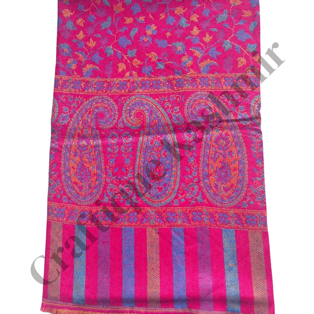Pink Colored | Paisley Design | Woolen Kani Shawl | Ladies Winter Wear