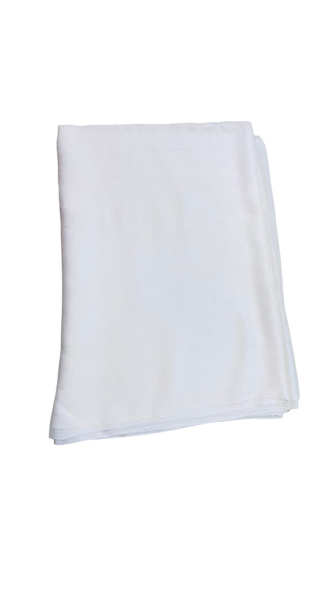 Craftique Extra Soft White Colored Woollen Unisex Stole