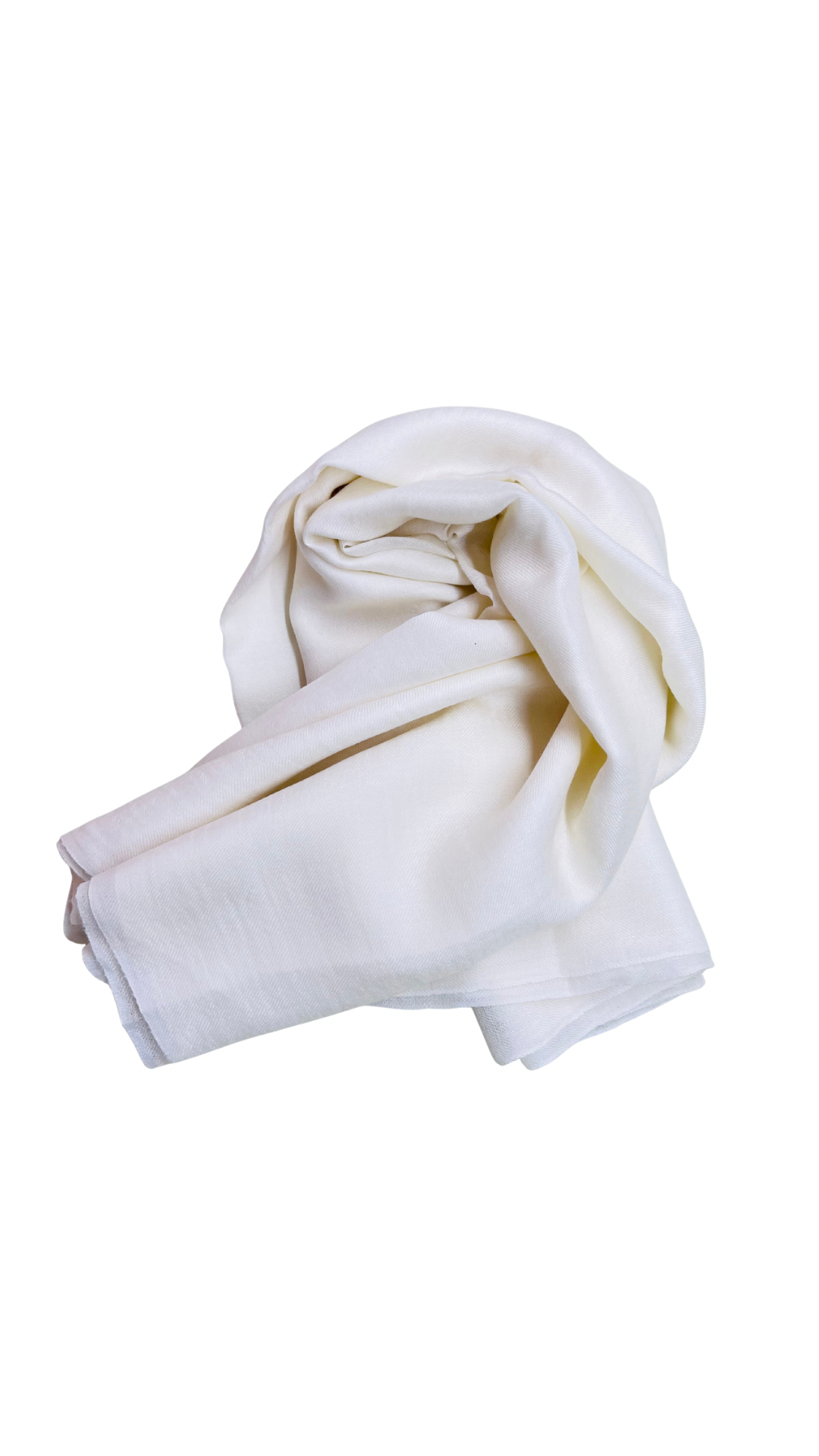Craftique Extra Soft White Colored Woollen Unisex Stole