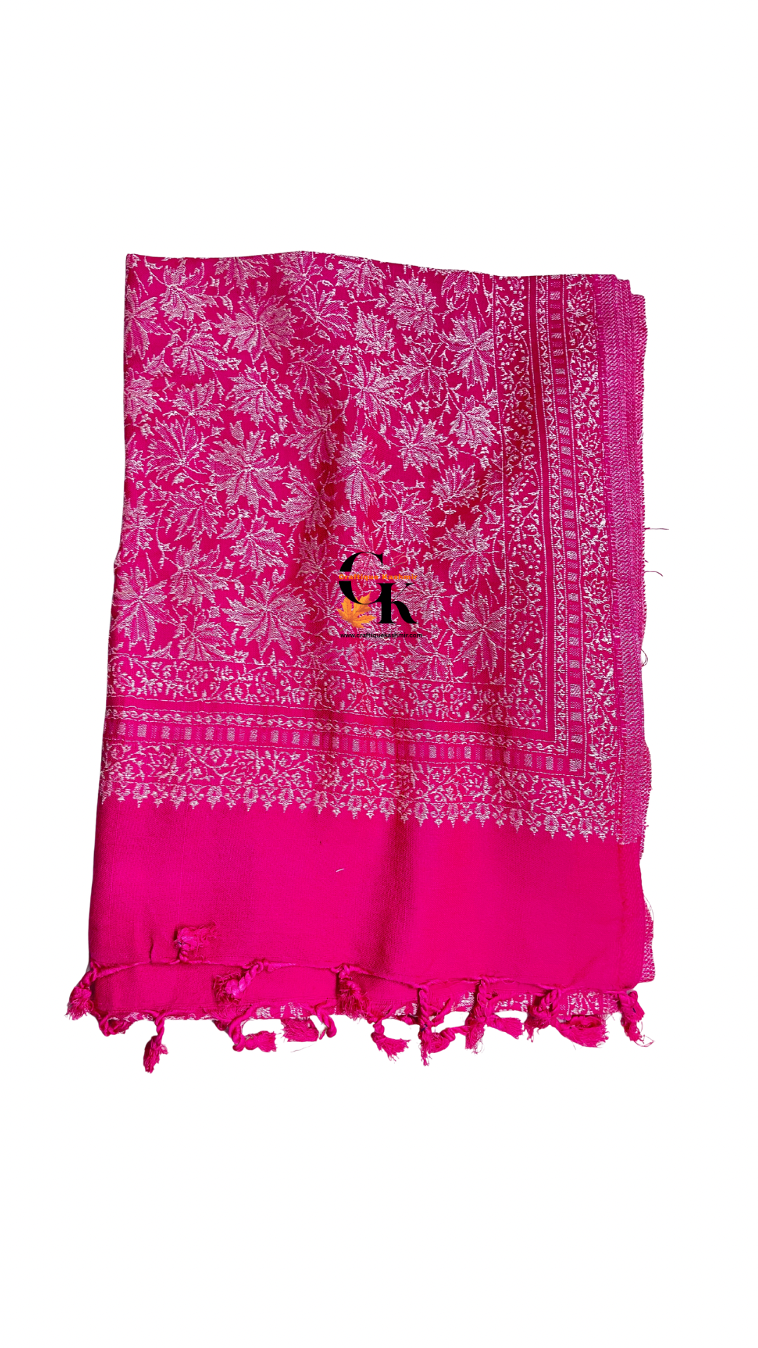 Premium Modal Stole | Dark Pink Colored | Chinar Leaf Pattern