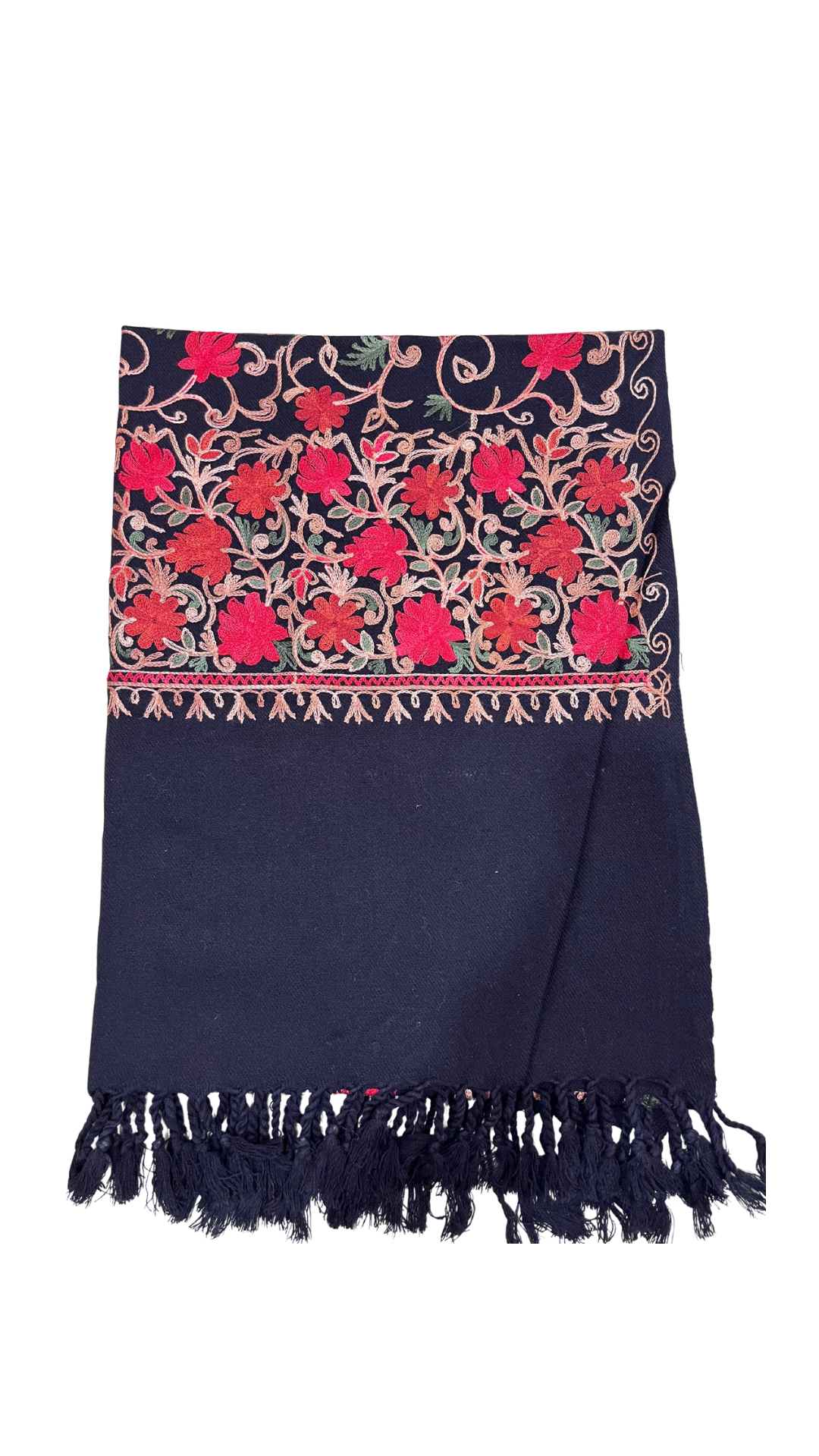Black Floral Multi Embroidered | Kashmiri Aari Embroidered Ladies Stole