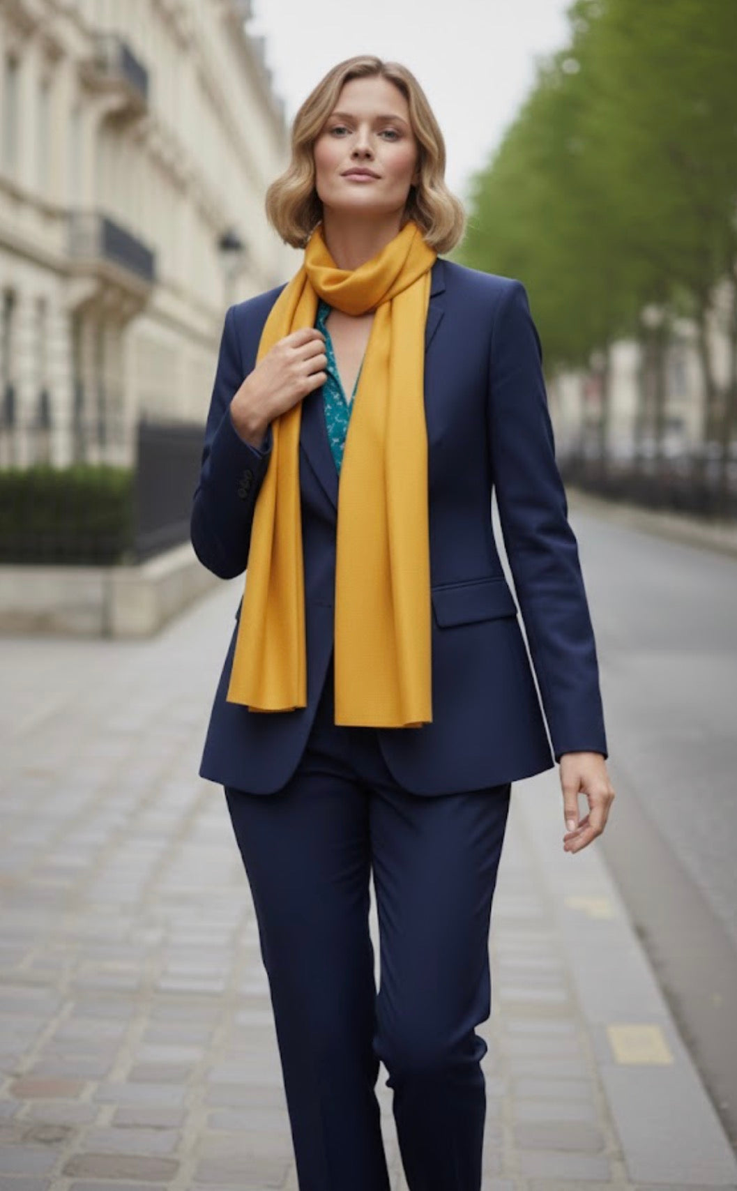 Craftique Extra Soft Mustard Colored Woollen Unisex Stole