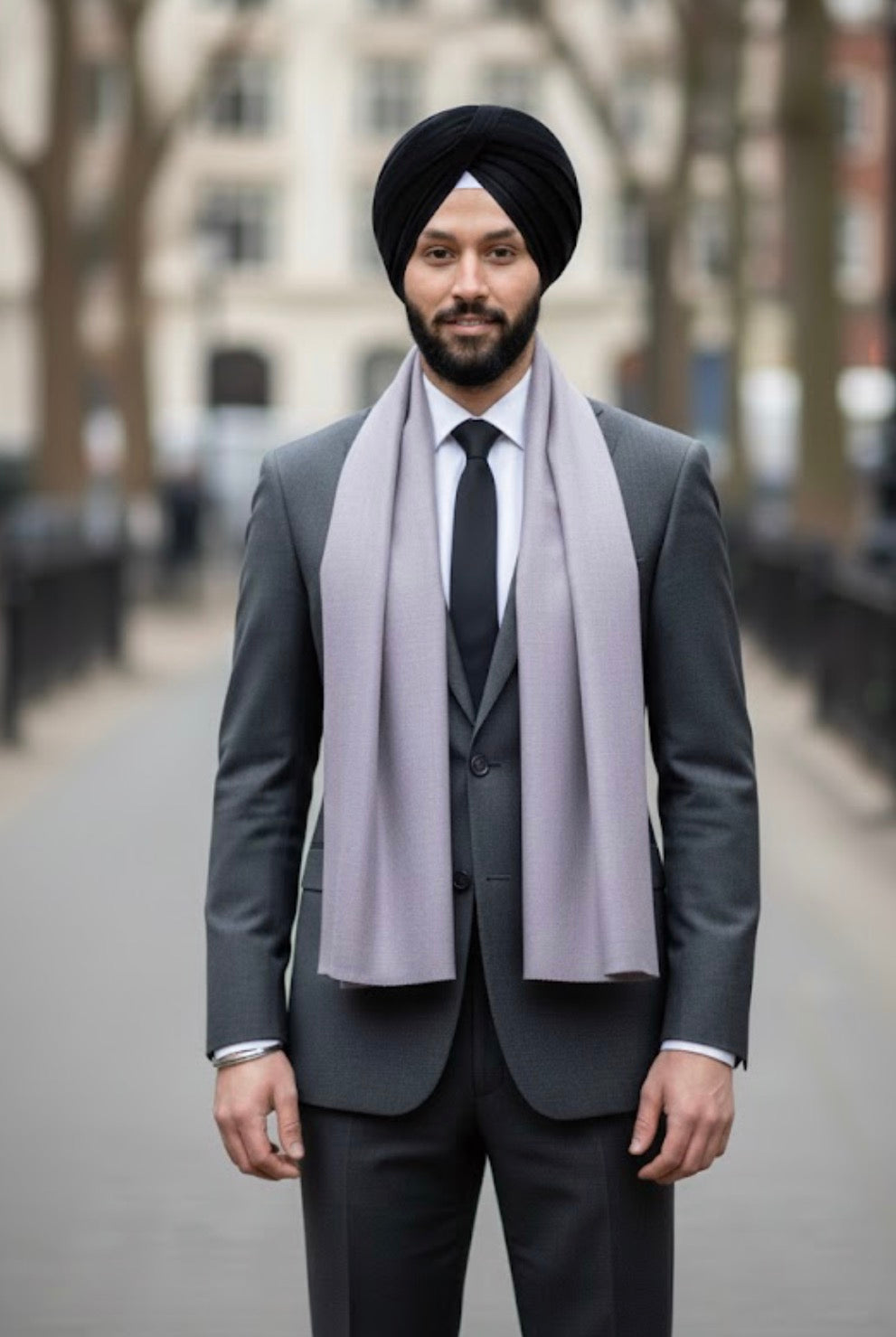 Craftique Extra Soft Grey Colored Woollen Unisex Stole