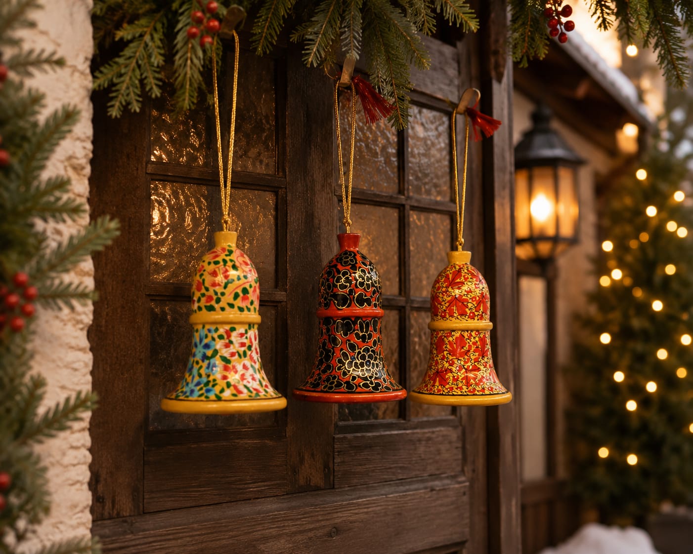 Decorative Paper Mâché Bells | Handmade | Set of 3