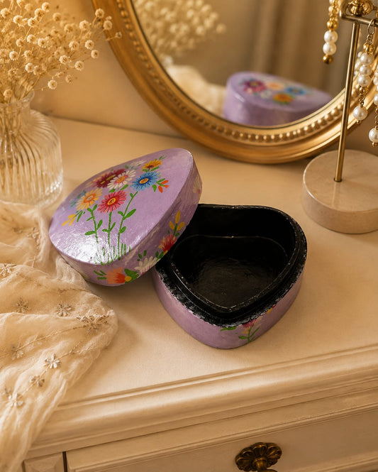 Kashmiri Paper Mache Trinket Box | Handmade | 3 Inch