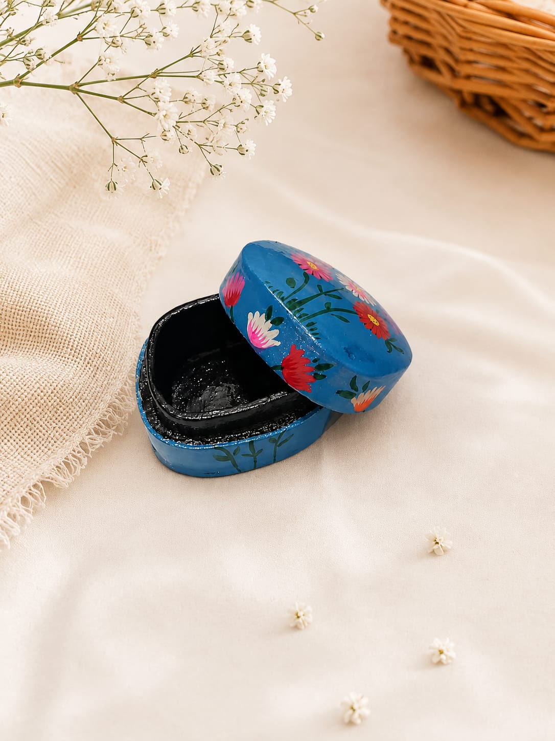 Kashmir Paper Mache Trinket Box | Handmade | 2 Inch |