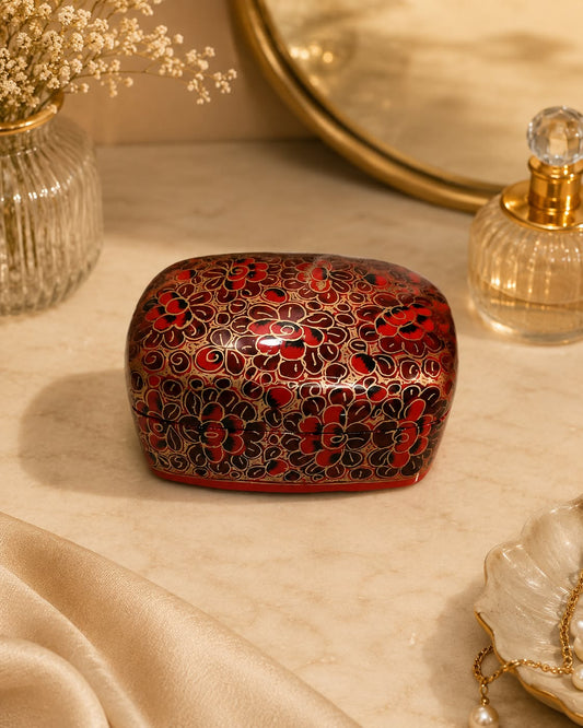 Handcrafted Kashmiri Paper Mache Trinket Box