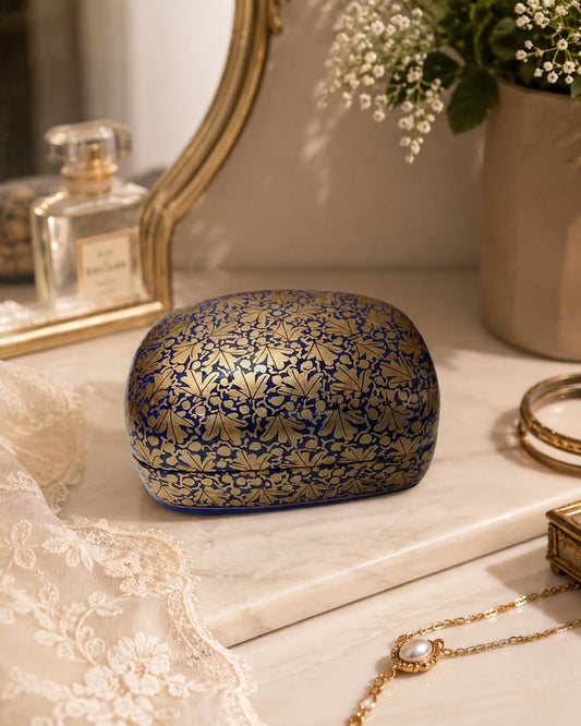 Handcrafted Kashmiri Paper Mache Trinket Box