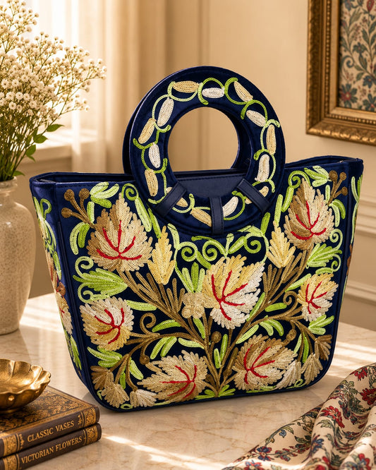 Kashmiri Floral Elegance Handbag |