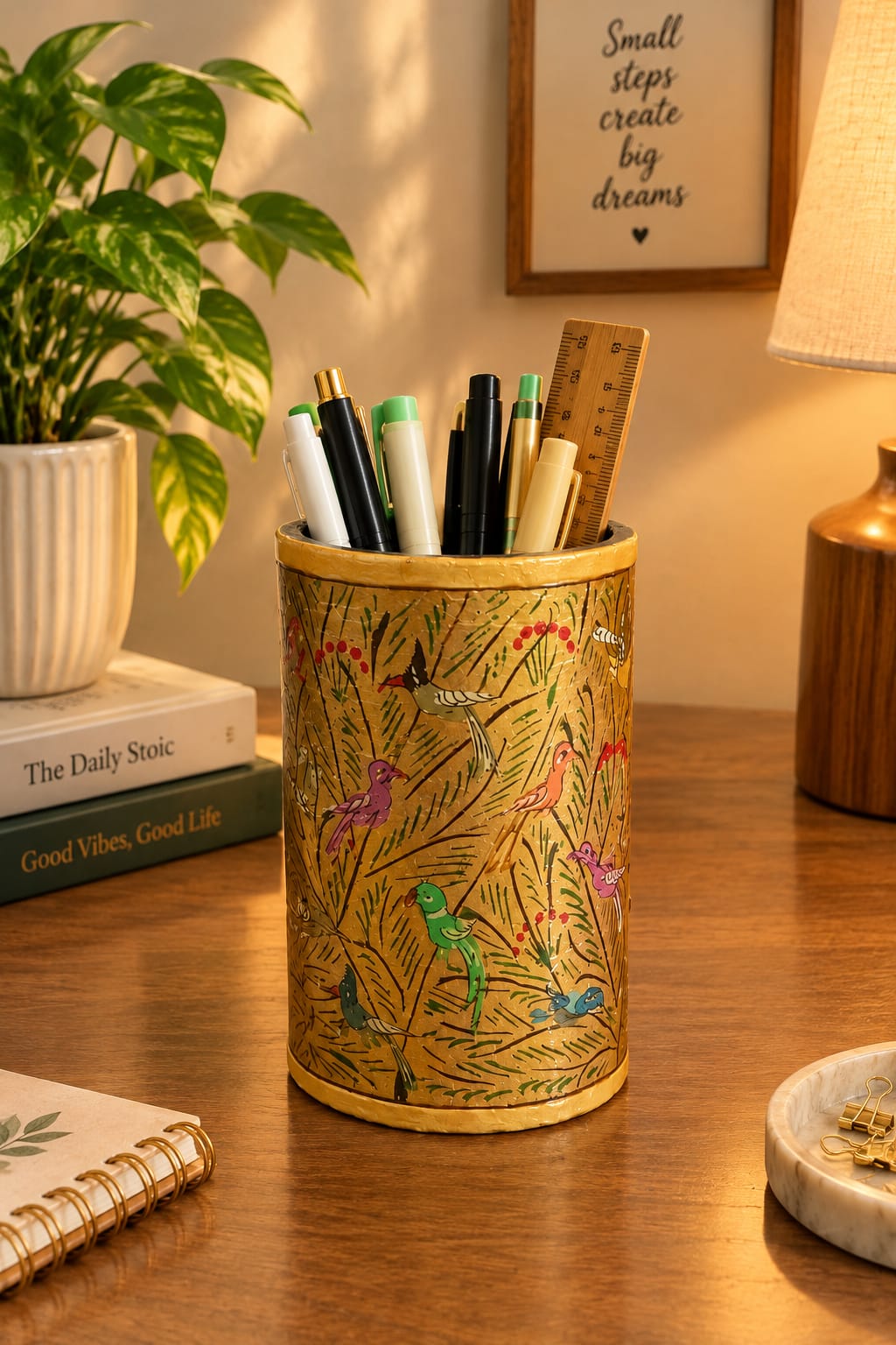 Handcrafted Paper Mache Pen Holders | Set of 2 |