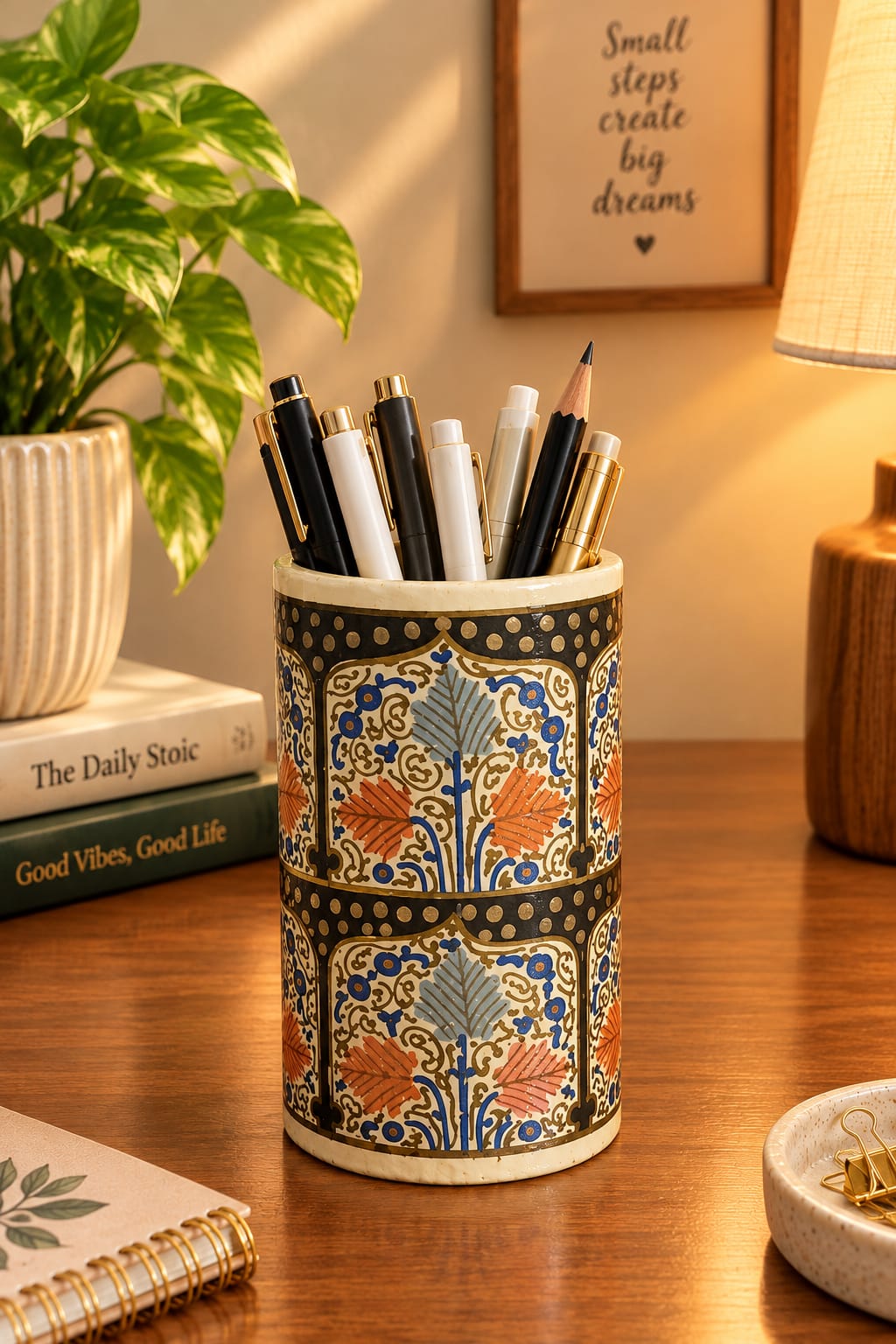 Paper Mache Pen Holders | Set of 2 | Handmade